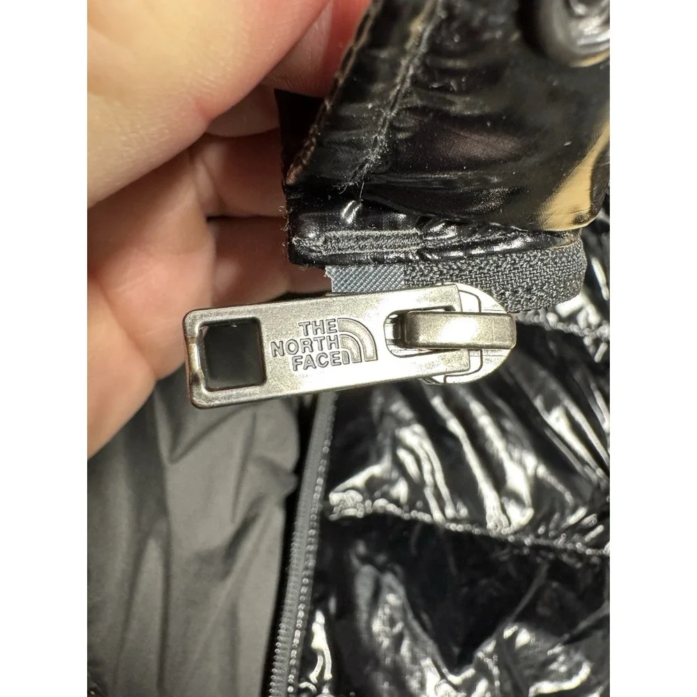 The North Face Girls XS (6) Black Hooded Puffer Jacket 600 Fill Down‎ Full Zip